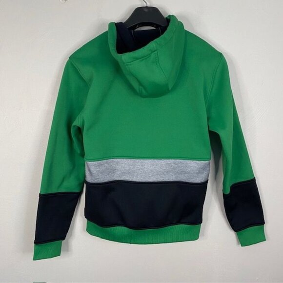 Burton Snowboards DRYRIDE Men's Small Full zip Jacket Hoodie Green Fleece Lined - Picture 3 of 8